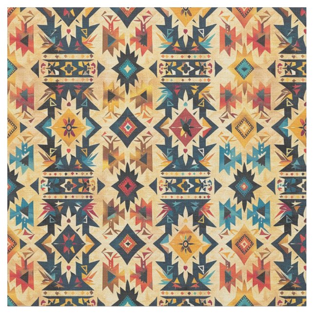 Tissu Aztec Motif-tribal géométrique (Fermer)