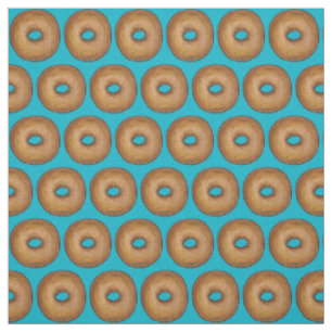 Tissu Bagels sur la plaine bleue New York Bagel Food Fab
