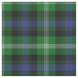 Tissu Baillie de tartan vert de clan de Polkemett