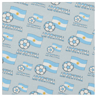 Tissu Bal de football argentin et drapeau