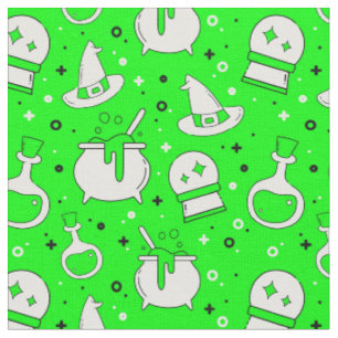 Tissu Bal en cristal Casquette d'Halloween sur vert