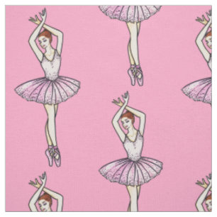 Tissu Ballerina, danse de ballet rose pétillant