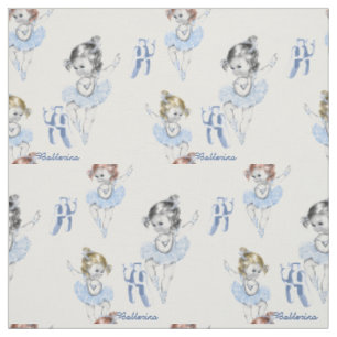 Tissu Ballerina vintage bébé w Ballet Chaussons Bleu