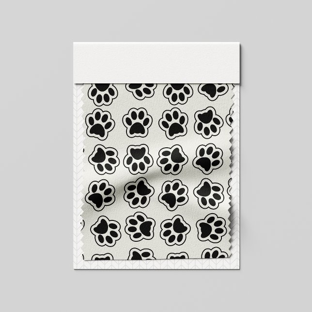 Tissu Balles noires, Paws de chien, Paws de chat, Plan (Créateur téléchargé)