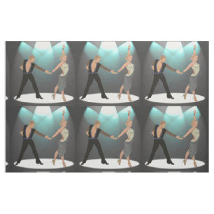 Tissu Ballroom Danseurs Latins Couple Avec Spotlight 9"
