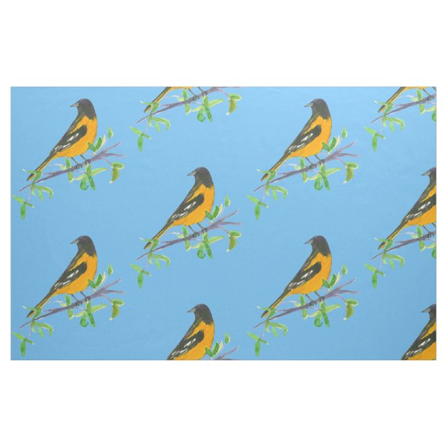 Tissu Baltimore Oriole Bird Blue (Fat Quarter)