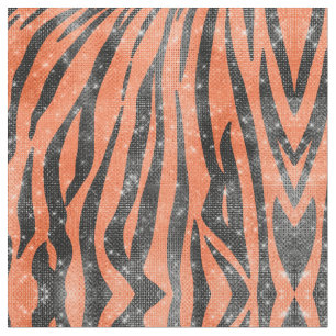 Tissu Bande de tigre d'animal de Parties scintillant ora