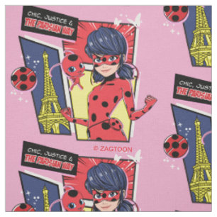 Tissu Bande dessinée Miraculaire Ladybug Parisienne