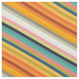 Tissu Bandes de couleur en couleur pastel...