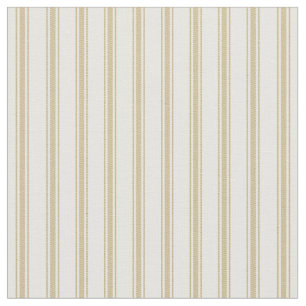 Tissu Bandes de cueillette classique or et blanc