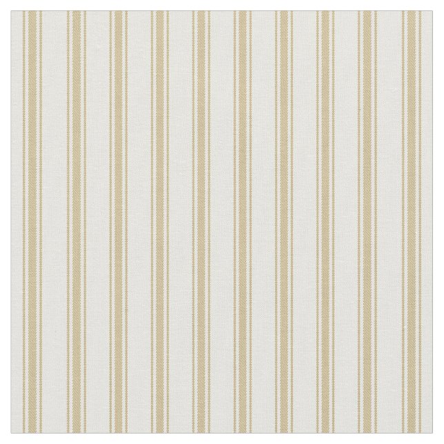 Tissu Bandes de cueillette classique or et blanc (Fermer)