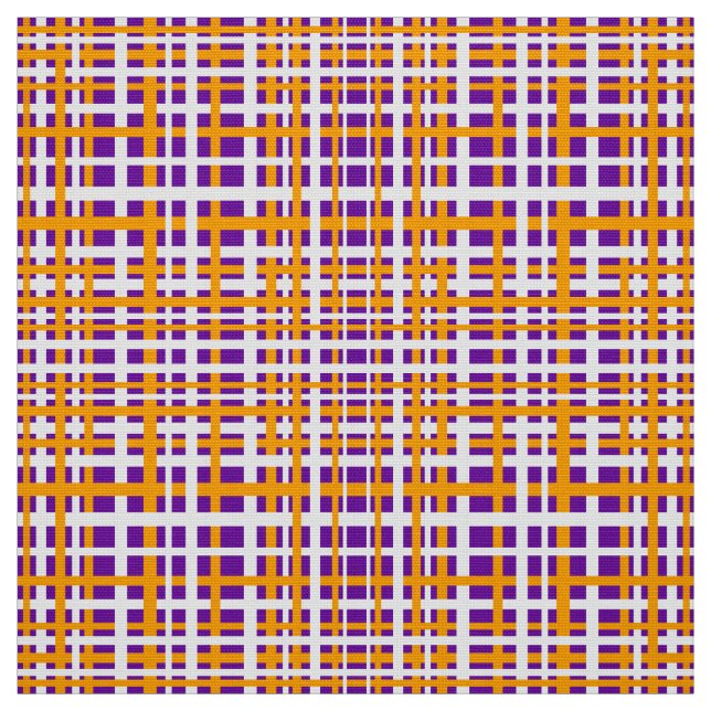 Tissu Bandes d'entrelacement violet et orange (Échantillon)