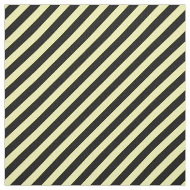 Tissu bandes diagonales noir et jaune (Échantillon)