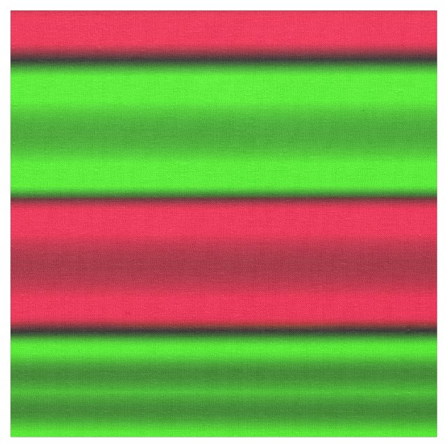 Tissu Bandes horizontales vertes et rouges (Fermer)