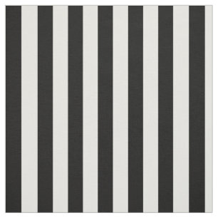 Tissu Bandes verticales noires et blanches