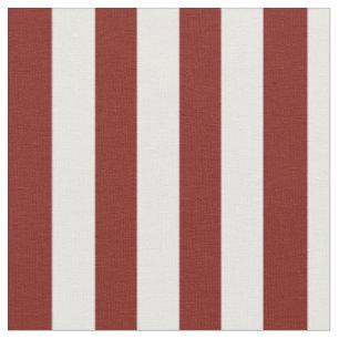 Tissu Bandes verticales rouge et blanc écarlates