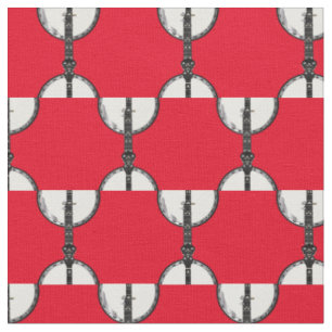 Tissu Banjos Musique Musicien Salle Décor Rouge