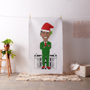 tissu barack obama santa claus