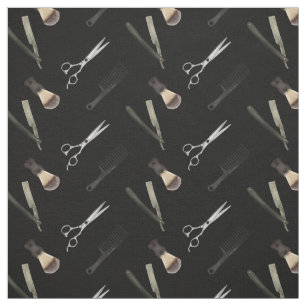 Tissu Barber Shop Hair Styliste Black Barbershop