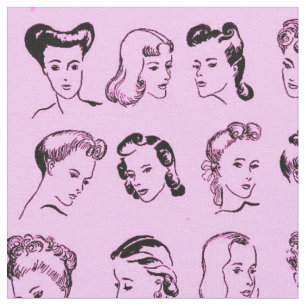 Tissu Barber vintage 81 coiffure. La mode des années 40