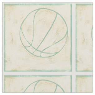 Tissu Basket-ball bleu par Chariklia Zarris