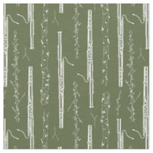Tissu Bassoon Instrument Music Orchestre Band Green