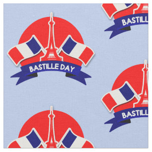 Tissu Bastille Jour Drapeaux français Tour Eiffel