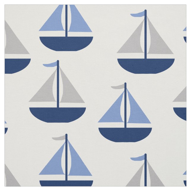 Tissu Bateau Nautique Blue Grey (Échantillon)