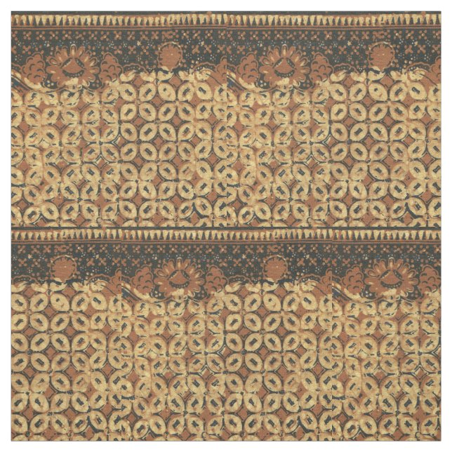 Tissu Batik Earthy Coffee Bean Élégant Rustique robuste (Échantillon)