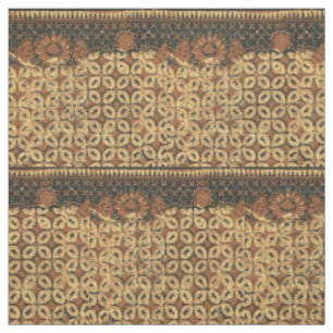 Tissu Batik Earthy Grain de Café Élégant Rustique Rugueu