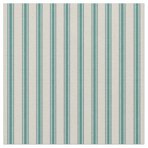 Tissu Bbeige et Turquoise foncé rayures de cartouches