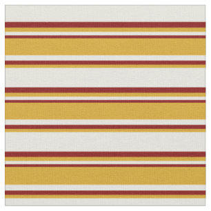 Tissu Bbeige, verge d'or et marron en bandes colorées