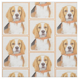 Tissu Beagle Hound Dog Peinture Animal Art original