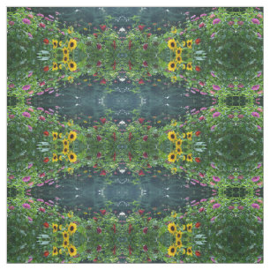 Tissu Beau jardin fleuri