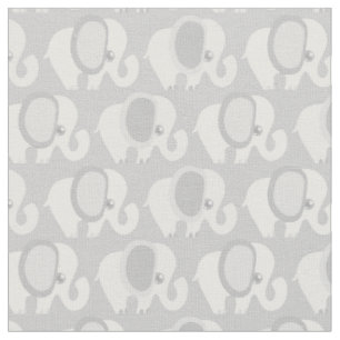 Tissu Beaux éléphants de gris de bébé