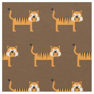 Tissu Bébé Enfant Tigre Mignon Crèche Chat Brun