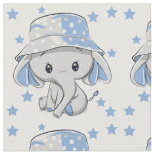 Tissu Bébé mignon éléphant garçon