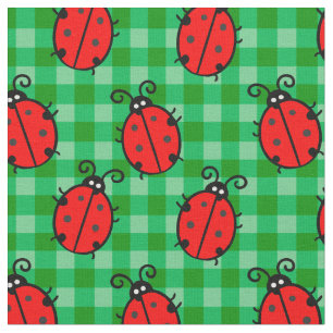 Tissu Bécasseau rouge mou sur une cage verte en plaid