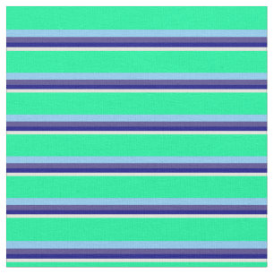 Tissu Beige, bleu, bleu ardoise, bleu clair et vert