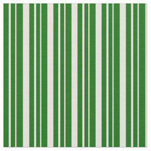 Tissu Beige & Vert foncé Linge/Motif rayé