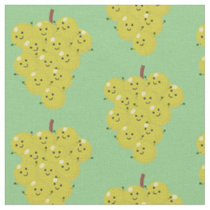 Tissu Belle bande de raisins amusante illustration