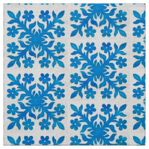 Belle et classique indigo bleu et blanc motif