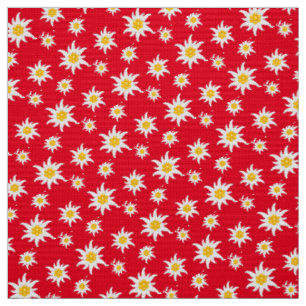 Tissu Belle étoffe avec un fan suisse de Edelweiss