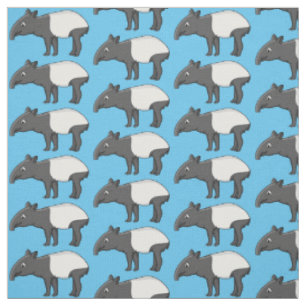 Tissu Belle illustration de tapir de dessin animé