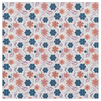 Tissu Belle motif moderne fleurie