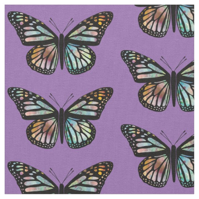 Tissu Belle Papillons Motif Monarch Aquarelle (Fermer)