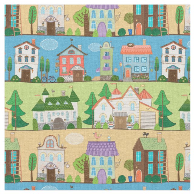 Tissu Belle Rues De Ville Fabric (Fermer)