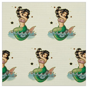 Tissu Belle sirène de vieille école
