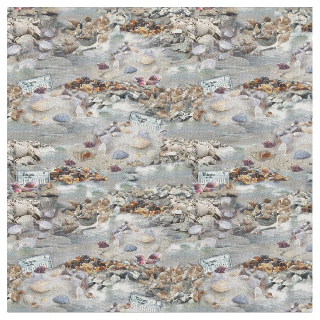 Tissu Bienvenue au bord de mer (Fermer)