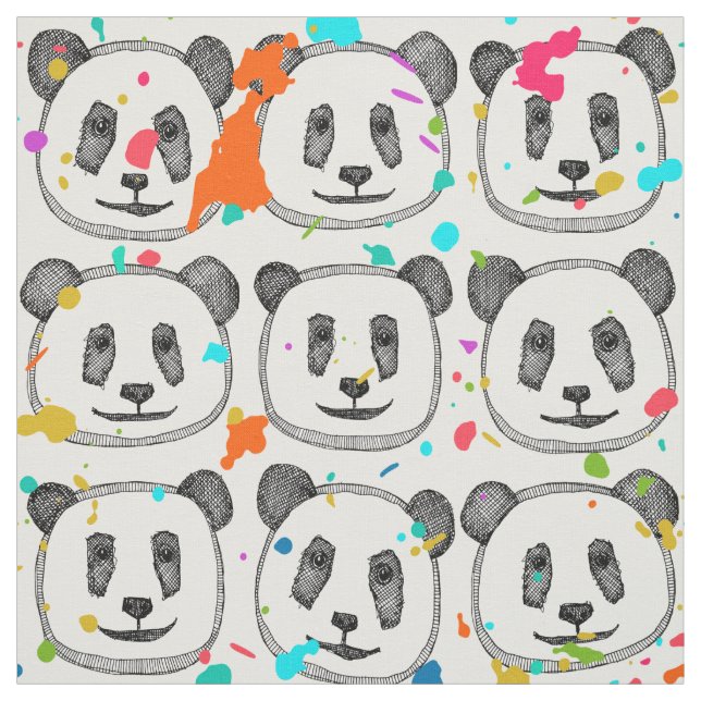 Tissu biscuits de panda (Échantillon)
